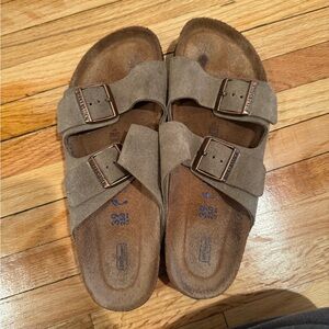 Birkenstock Taupe Suede Sandals